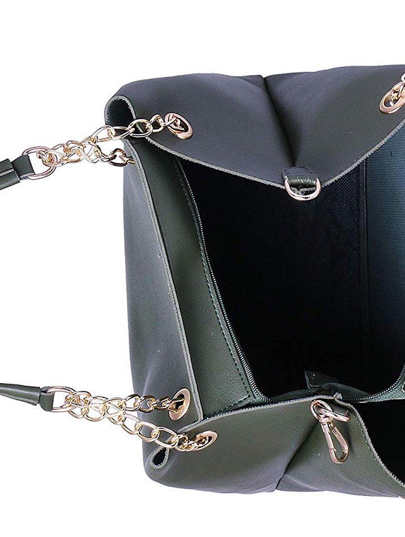 black leatherette (pu) regular tote - 15625995 - Zoom Image - 3