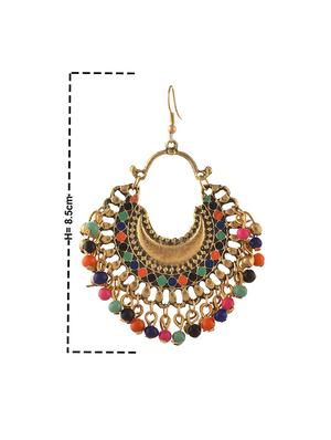 metallic tone chandballi earrings - 15626078 - Standard Image - 3