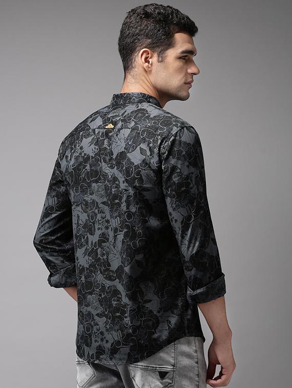 grey cotton casual shirt - 15626114 - Zoom Image - 3