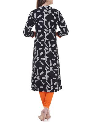 little kaantha work Printed straight kurta - 15626358 - Standard Image - 3