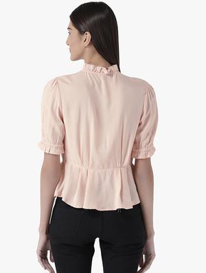 frilled detail concealed placket top - 15628049 - Standard Image - 3