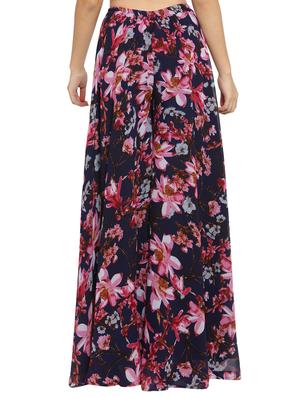 high waist floral flared palazzo - 15628079 - Standard Image - 3