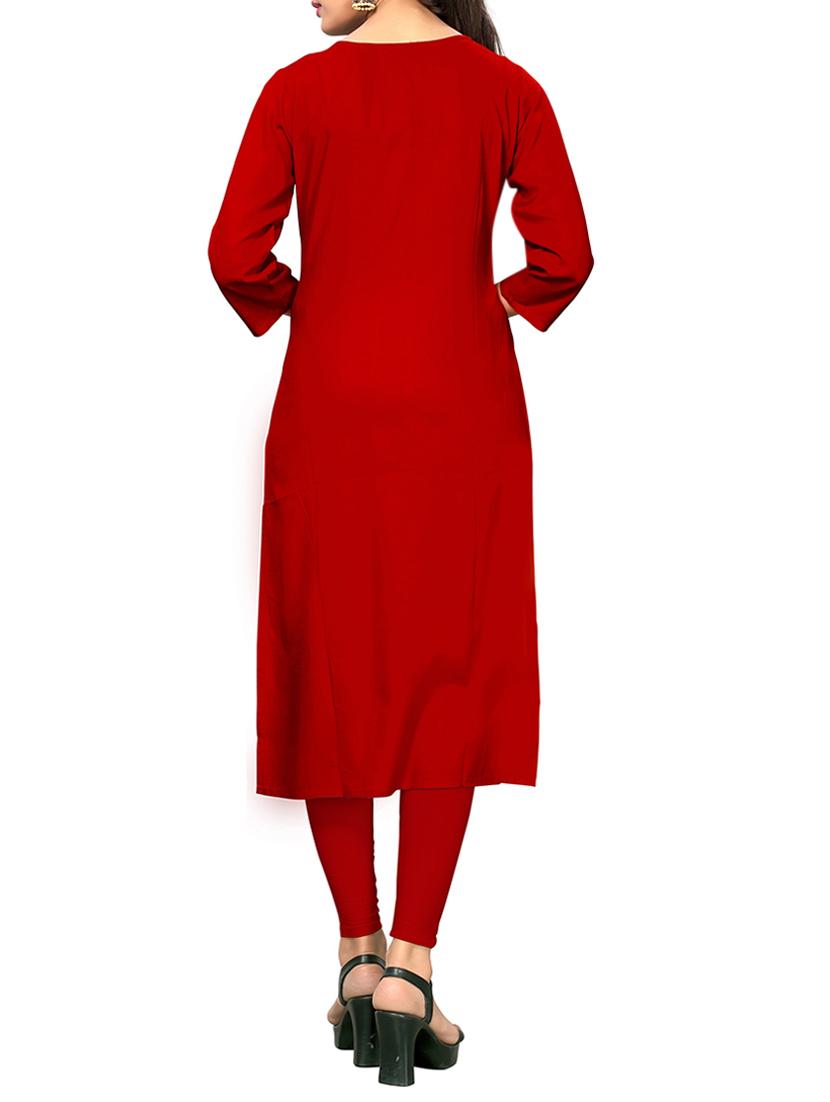 straight color block kurta - 15628745 - Zoom Image - 3
