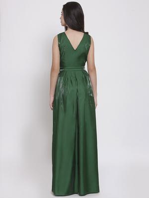 high slit sequined pleated gown - 15628783 - Standard Image - 3