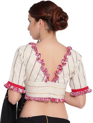 Stripes ruffles blouse - 15629102 - Standard Image - 3