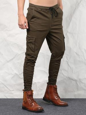 green cotton blend cargo - 15629788 - Standard Image - 3