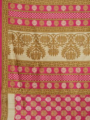 multicolor printed saree combo with blouse - 15630061 - Standard Image - 6