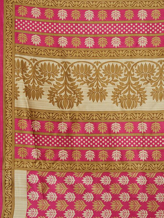 multicolor printed saree combo with blouse - 15630061 - Zoom Image - 6