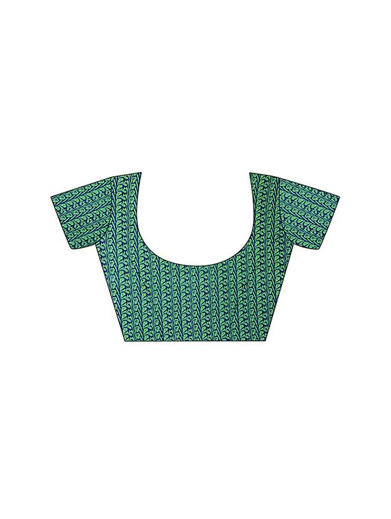 checkered printed saree with blouse - 15630934 - Zoom Image - 3