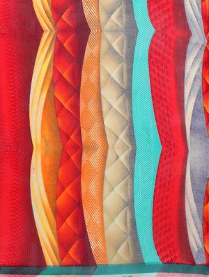 contrast printed border saree with blouse - 15630941 - Standard Image - 3