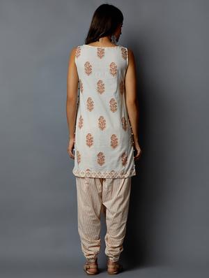 Printed a-line kurta - 15637268 - Standard Image - 3