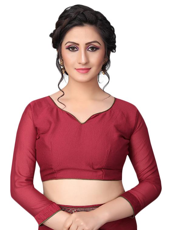 floral half and half saree with blouse - 15642652 - Zoom Image - 3