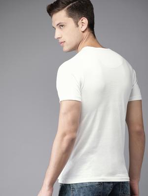 white cotton front print t-shirt - 15643059 - Standard Image - 3