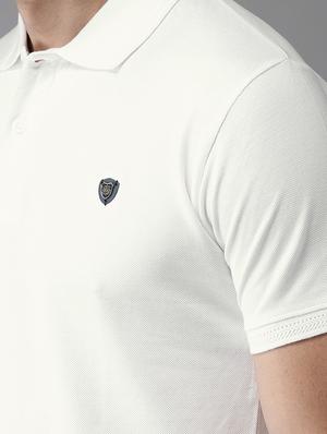 white solid polo t-shirt - 15643065 - Standard Image - 6