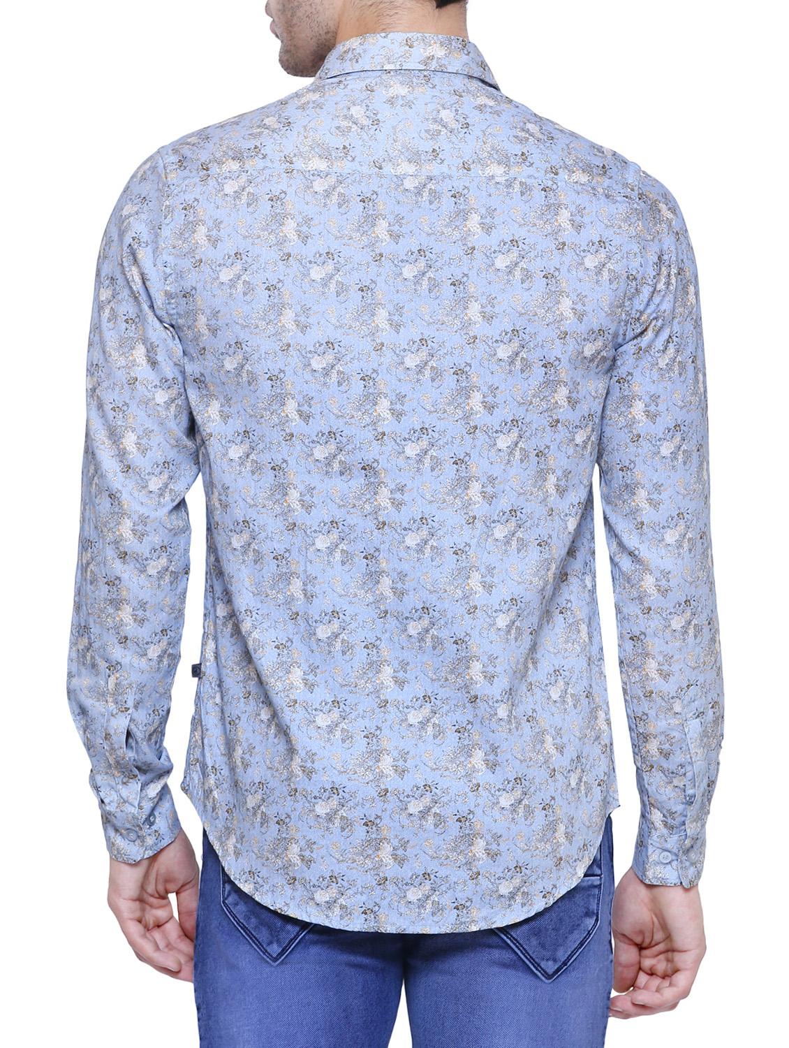 blue cotton casual shirt - 15643386 - Zoom Image - 3
