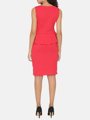 side slit peplum dress - 15646182 - Standard Image - 3