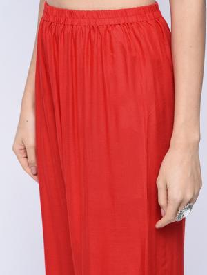 embroidered a-line kurta - 15647826 - Standard Image - 6