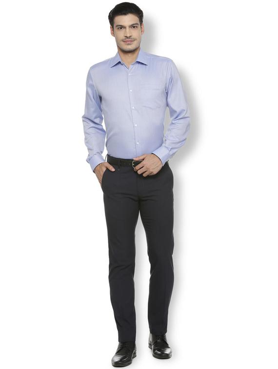 blue cotton formal shirt - 15648331 - Zoom Image - 3