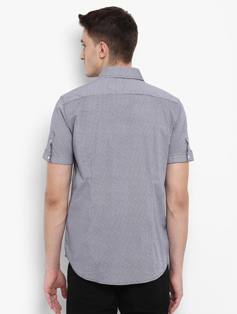 blue cotton casual shirt - 15648656 - Zoom Image - 3