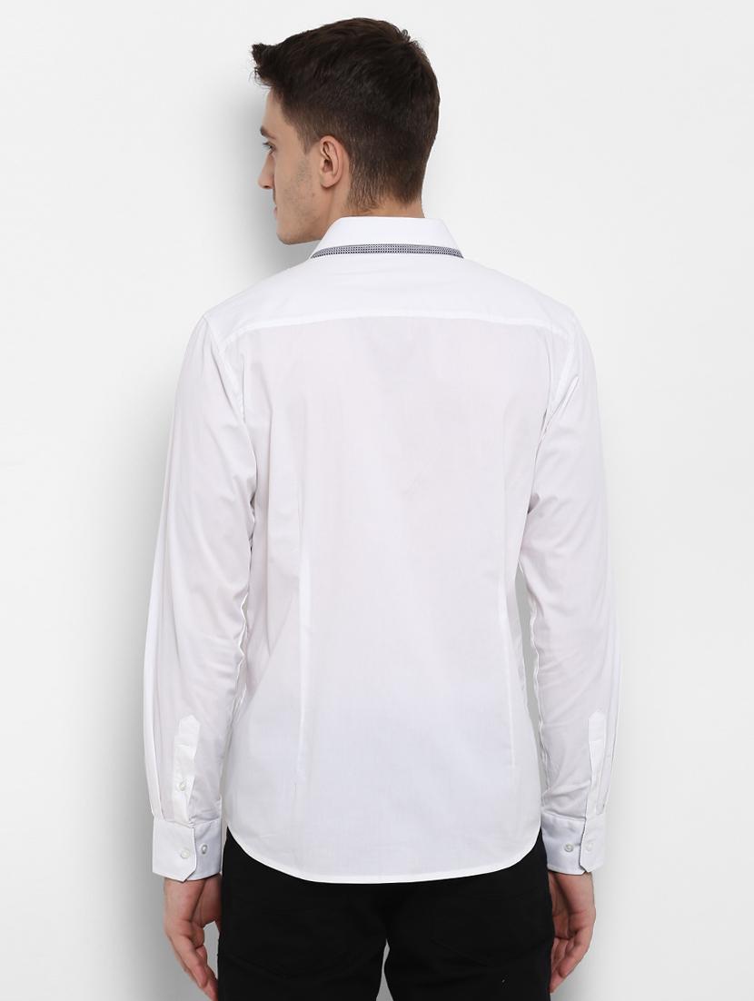 white cotton casual shirt - 15648918 - Zoom Image - 3