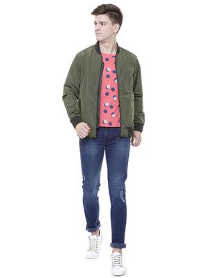 green polyester bomber jacket - 15649081 - Standard Image - 3