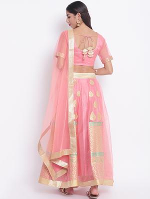 zari flared lehenga set - 15649791 - Standard Image - 3