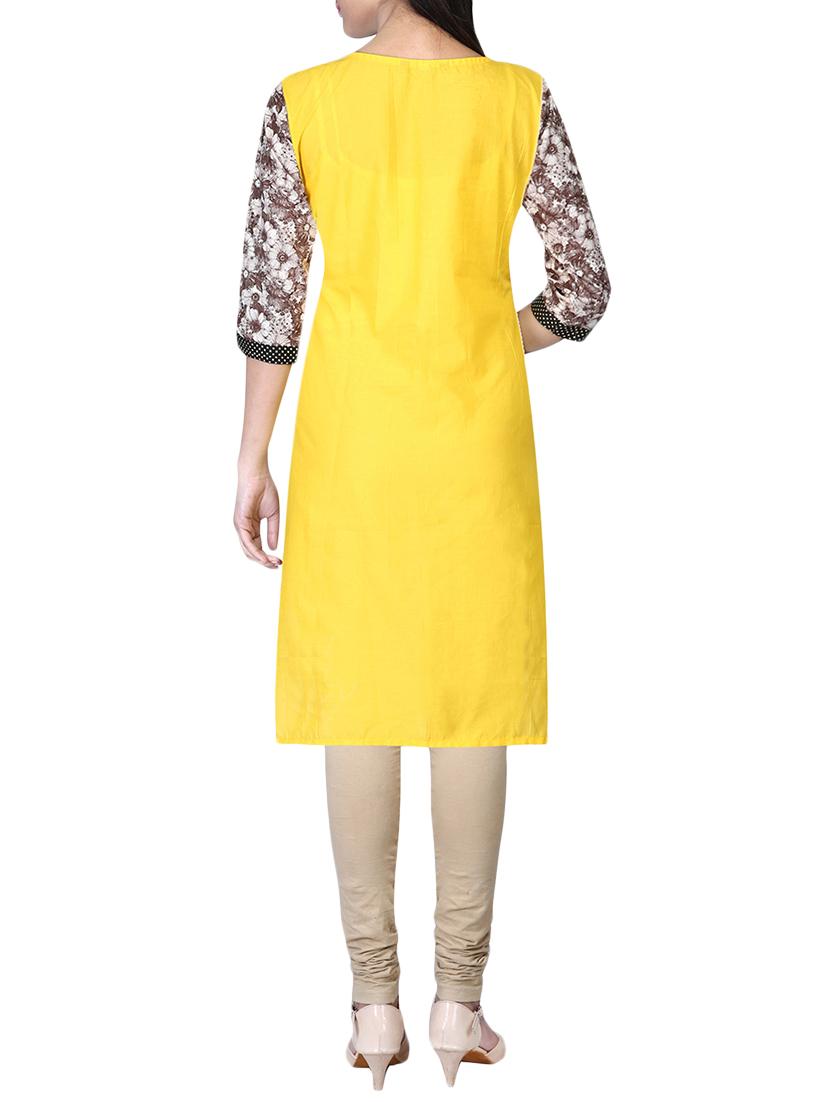 printed straight kurta - 15649960 - Zoom Image - 3