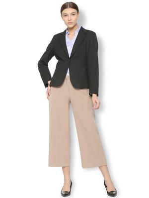 black lapel collared blazer - 15650170 - Standard Image - 3