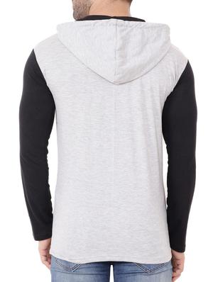 grey cotton color block t-shirt - 15651746 - Standard Image - 3