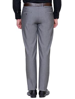grey polyester blend flat front formal trouser - 15653278 - Standard Image - 3