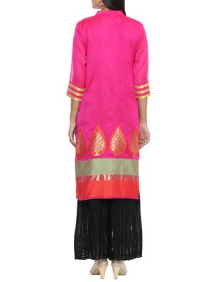 chanderi straight kurta - 15653729 - Standard Image - 3