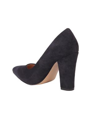 navy suede slip on pumps - 15654438 - Standard Image - 3