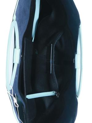 blue leatherette (pu) regular handbag - 15654790 - Standard Image - 3