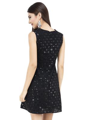 embellished a-line dress - 15655479 - Standard Image - 3