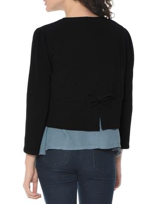 bow detail long sleeved shrug - 15657410 - Standard Image - 3