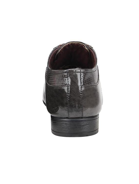 grey Leatherette lace-up derbys - 15658063 - Zoom Image - 3