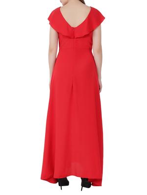scarlet ruffle sleeved gown - 15661121 - Standard Image - 3
