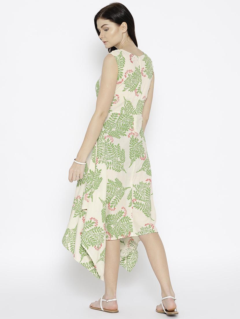hankerchief hem printed dress - 15670214 - Zoom Image - 3