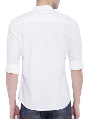 white cotton short kurta - 15670964 - Standard Image - 3