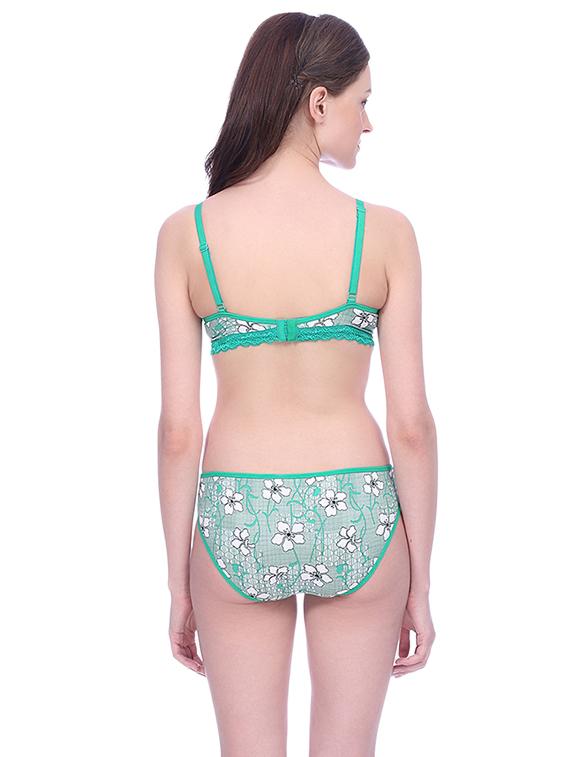 lace detail detachable bra & panty set - 15671022 - Zoom Image - 3