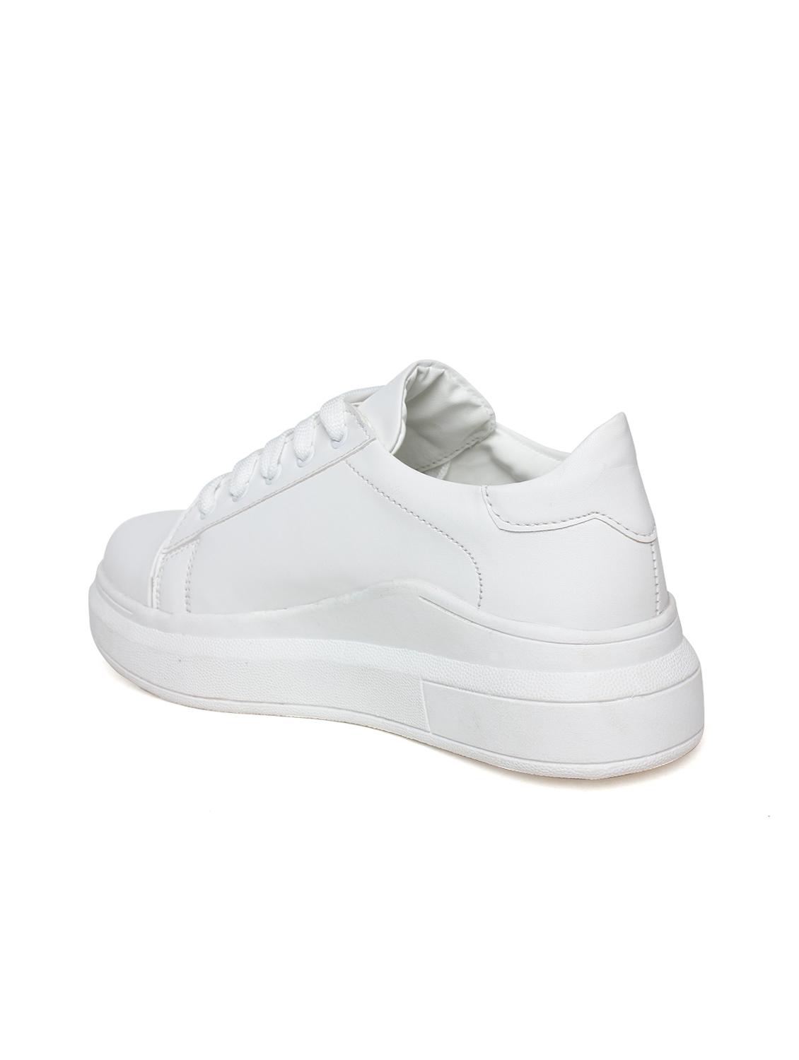 white lace-up sneakers - 15672365 - Zoom Image - 3