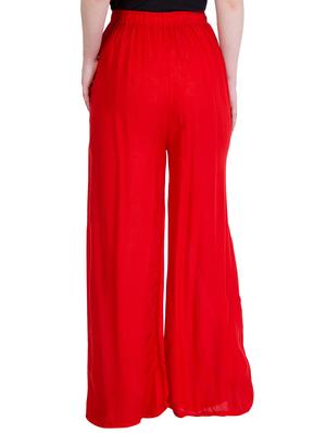 solid straight fit palazzo - 15674161 - Standard Image - 3