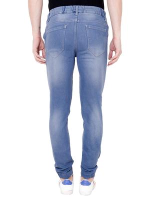 light blue denim joggers - 15674281 - Standard Image - 3