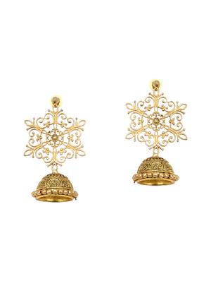 gold tone jhumka - 15674435 - Standard Image - 3