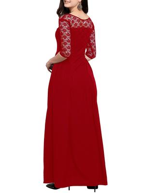 floral lace panel maxi dress - 15675422 - Standard Image - 3