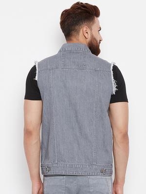 grey denim jacket - 15676065 - Standard Image - 3