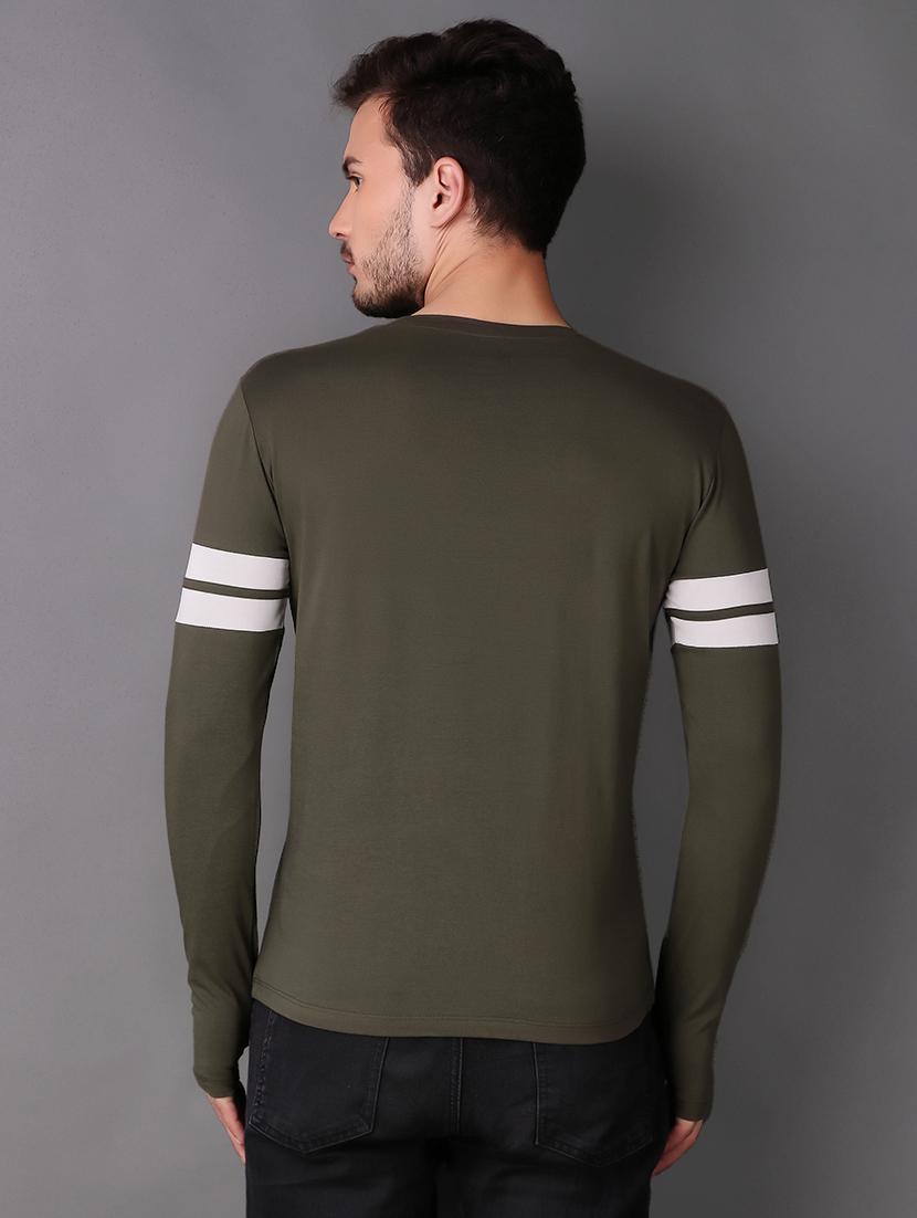 green striped thumb hole t-shirt - 15676147 - Zoom Image - 3
