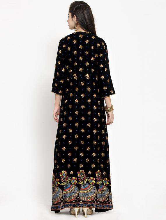 Layered printed gotta work kurta - 15676226 - Zoom Image - 3