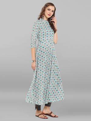 printed flared kurta - 15676579 - Standard Image - 3