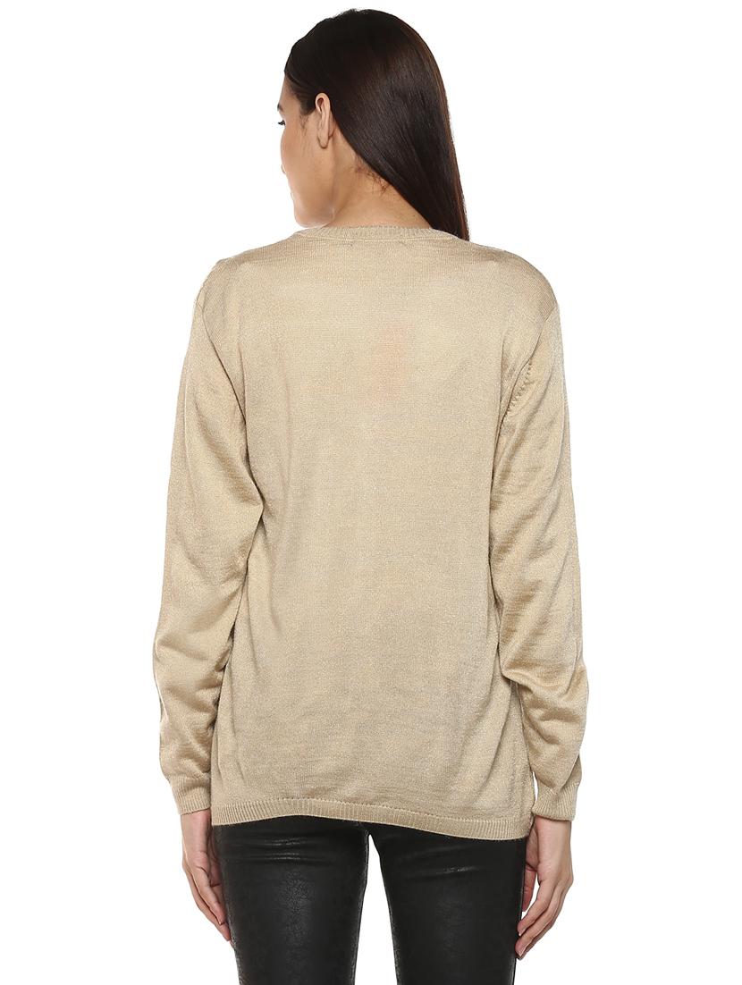 ribbed edge woolen cardigan - 15677193 - Zoom Image - 3
